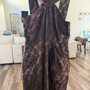 Banana Republic Brown Leopard Print Dress